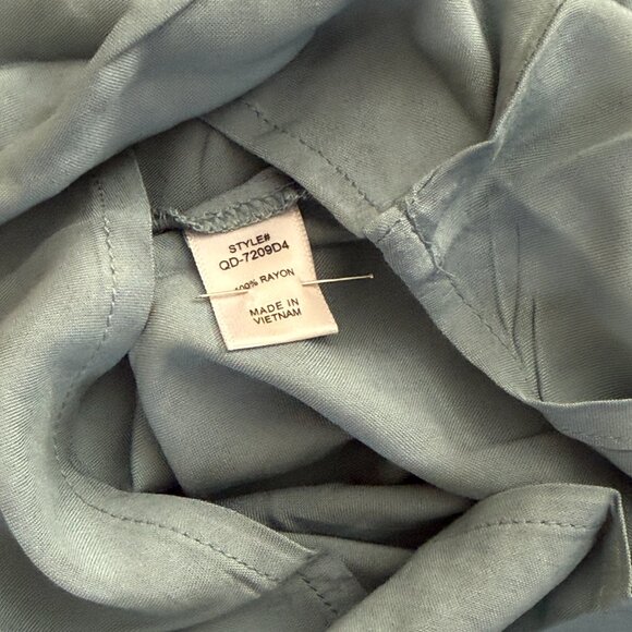 Effortless Everyday Casual Classic Cami Strap Flowy Tea Length Dress in Blue - Picture 7 of 9